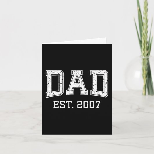 Dad Est 2007 Dad D Fathers Day Ized  Kaart (Voorkant)