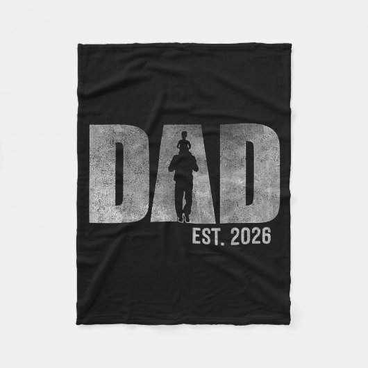 Dad Est. 2026 Father 2026 Loading New Dad 2026 Fleece Deken (Voorkant)
