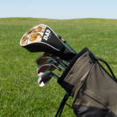Dad Established Bold Text Black 3 Photo Golfheadcover (Insitu)