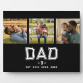 Dad Established Classic Bold White Black 3 Photo Fotoplaat (Voorkant)