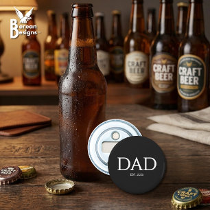 Dad Established Classic Caps Zwart Button Flesopener