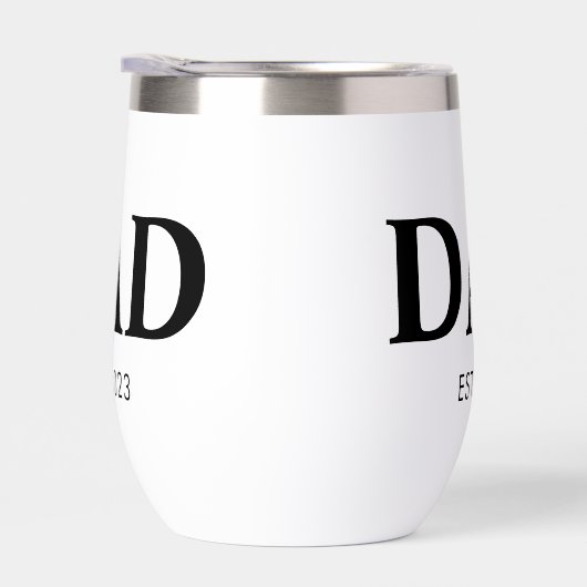 Dad Established Minimal Simple Text Est Year (Droite)