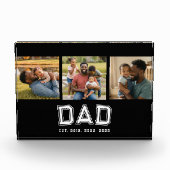 Dad Established Modern Bold White Black 3 Fotoblokken (Voorkant)