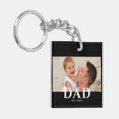 Dad Established Modern Photo Sleutelhanger (Voorkant Links)