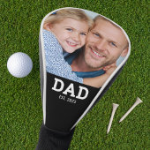 Dad Established Modern Script Photo Golfheadcover
