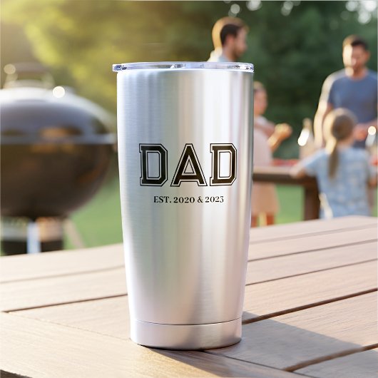 Dad Established Modern Typography New Dad Gift Geïsoleerde Drinkbeker