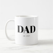 Dad Established New Dad Gift Coffee Mug (Gauche)