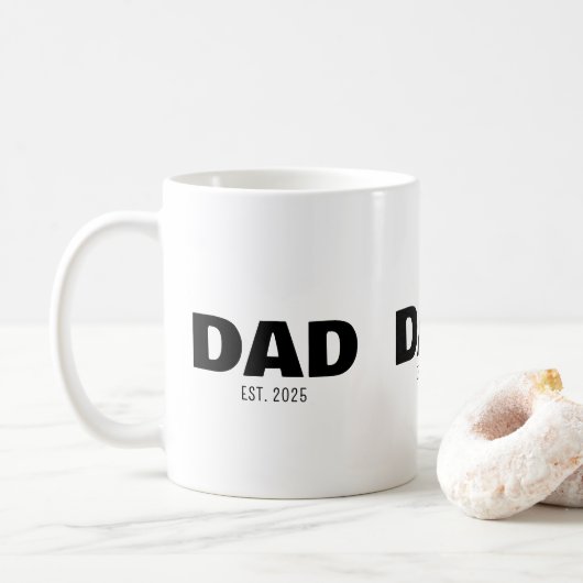 Dad Established New Dad Gift Koffiemok (Met donut)