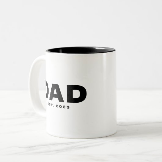 Dad Established New Dad Gift Mug (Devant gauche)