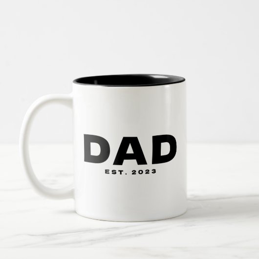 Dad Established New Dad Gift Mug (Gauche)