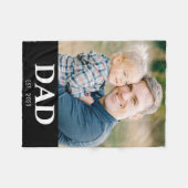 Dad Established Photo Fathers Day Fleece Deken (Voorkant (Horizontaal))
