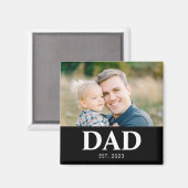 Dad Established Photo Fathers Day Magneet (Voorkant / Achterkant)