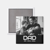 Dad Established Photo Father's Day Magnet (Recto/Verso)