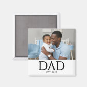 Dad Established Photo Gift Magnet (Recto/Verso)