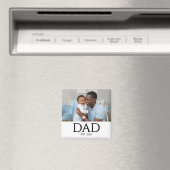 Dad Established Photo Gift Magnet (In Situ (Lave-vaisselle))