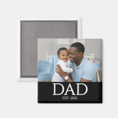 Dad Established Photo Gift Magnet (Recto/Verso)