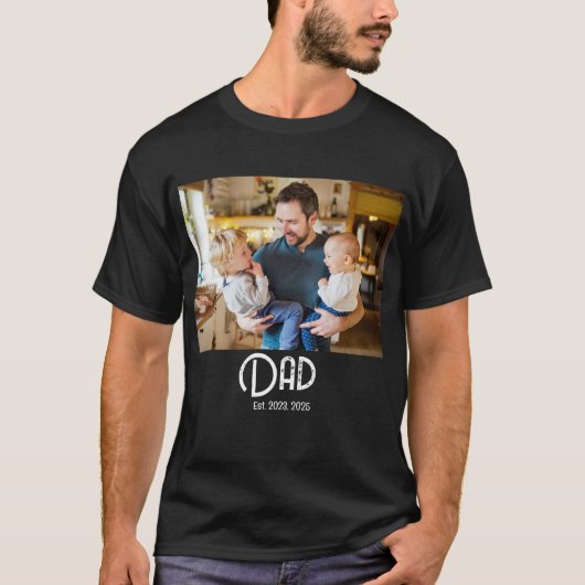 Dad Established Photo Grunge text T-Shirt (Voorkant)