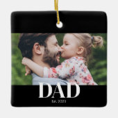  Dad Established Photo Keramisch Ornament (Voorkant)
