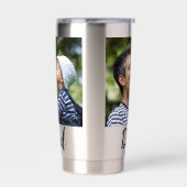 Dad Established Script Black 2 Photo Geïsoleerde Drinkbeker (Links)