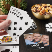 Dad Established Script Black Photo Pokerkaarten (Insitu)
