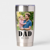 Dad Established Simple Bold Black Font Geïsoleerde Drinkbeker (Voorkant)