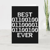 Dad Ever In Binary Code Software Engineer Father G Kaart (Voorkant)