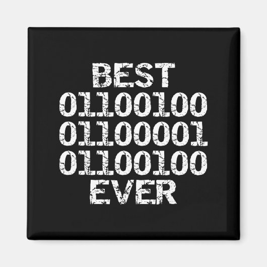 Dad Ever In Binary Code Software Engineer Father G Magneet (Voorkant)