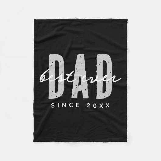 Dad Ever Since 20xx Modern Simple Preppy  Fleece Deken (Voorkant)