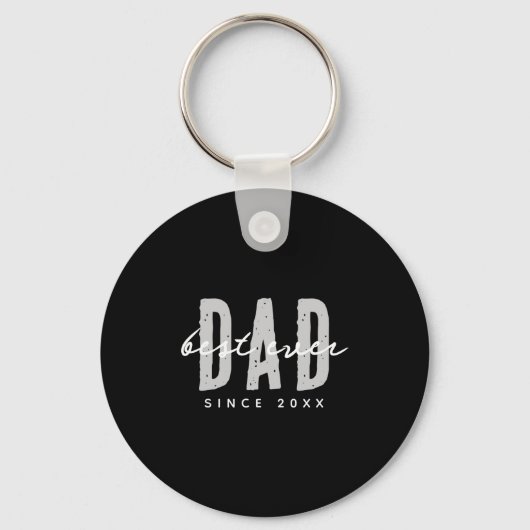 Dad Ever Since 20xx Modern Simple Preppy  Sleutelhanger (Voorkant)