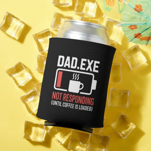 Dad.exe Coffee Not Responding Tech Coder Drink Blikjeskoeler (Insitu Zomer)