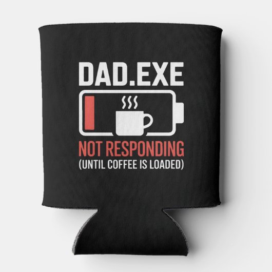 Dad.exe Coffee Not Responding Tech Coder Drink Blikjeskoeler (Achterkant)