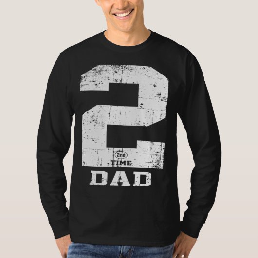 Dad Expecting second time baby number 2 announceme T-shirt (Voorkant)