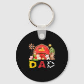 Dad Farm Cow Birthday Boy Matching Family Matching Sleutelhanger (Voorkant)