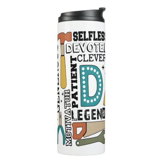 Dad Fathers Day Thermosbeker (Gedraaid links)