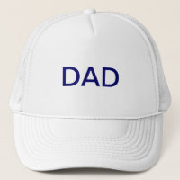 DAD Fathers Day Typografie Blauw op Wit