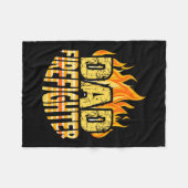 Dad Firefighter Fireman Gift Proud Firefighter Quo Fleece Deken (Voorkant (Horizontaal))