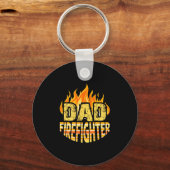 Dad Firefighter Fireman Gift Proud Firefighter Quo Sleutelhanger (Voorkant)