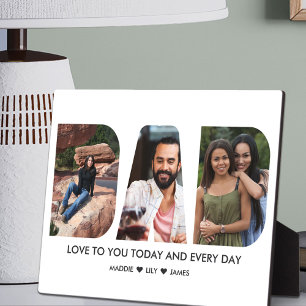 DAD Foto Collage 3 Letter Cutout, speciaal geperso Fotoplaat