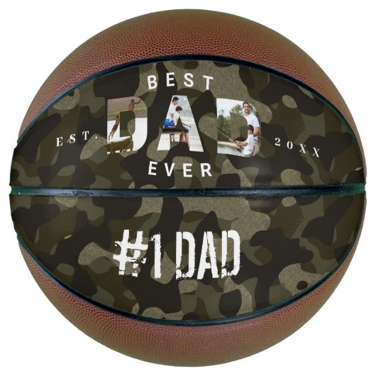 DAD Foto Lijst Green Camouflage Pattern #1 DAD Basketbal (Voorkant)