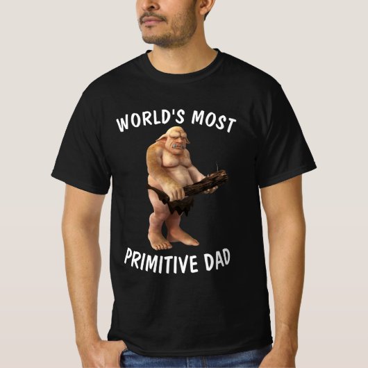 DAD FUNNY PRIMITIVE CAVEMAN T-SHIRTS (Devant)