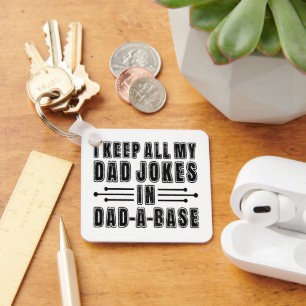 Dad grapjes in een vader databank Vaderdag cadeau Sleutelhanger