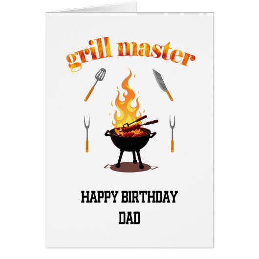 Dad Grill Master Verjaardag (Voorkant)