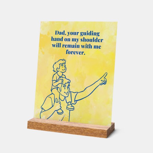 Dad Guiding Hand-Inspirational Fathers Day Quote (Angle)