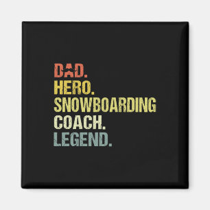 Dad Hero Snowboarden Coach Grappig Snowboarden Coa Magneet