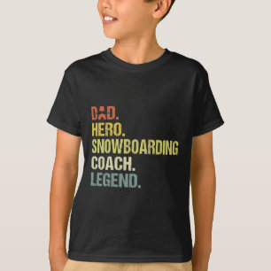 Dad Hero Snowboarden Coach Grappig Snowboarden Coa T-shirt