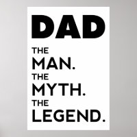 DAD, het Man, de mythe, de Legende, vader poster,