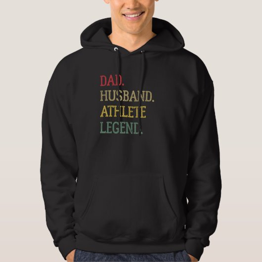 Dad Husband Athlete Legend Athlete Dad Hoodie (Voorkant)