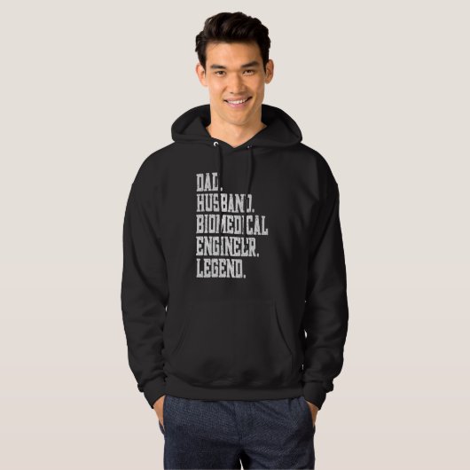 Dad Husband Biomedical engineer Legend Hoodie (Voorkant volledig)