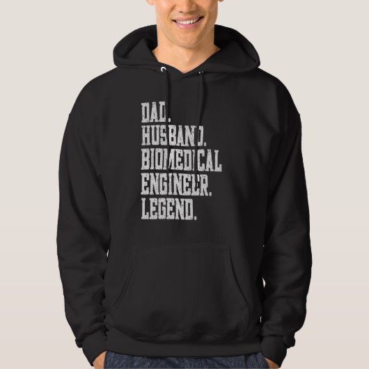 Dad Husband Biomedical engineer Legend Hoodie (Voorkant)
