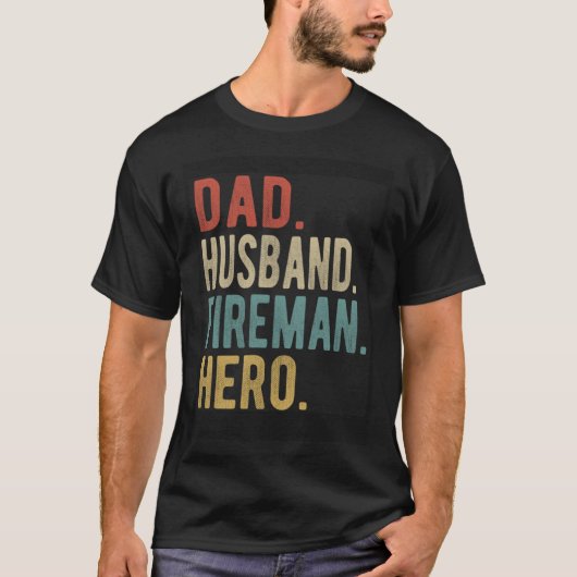 Dad Husband Fireman Hero T-shirt (Voorkant)